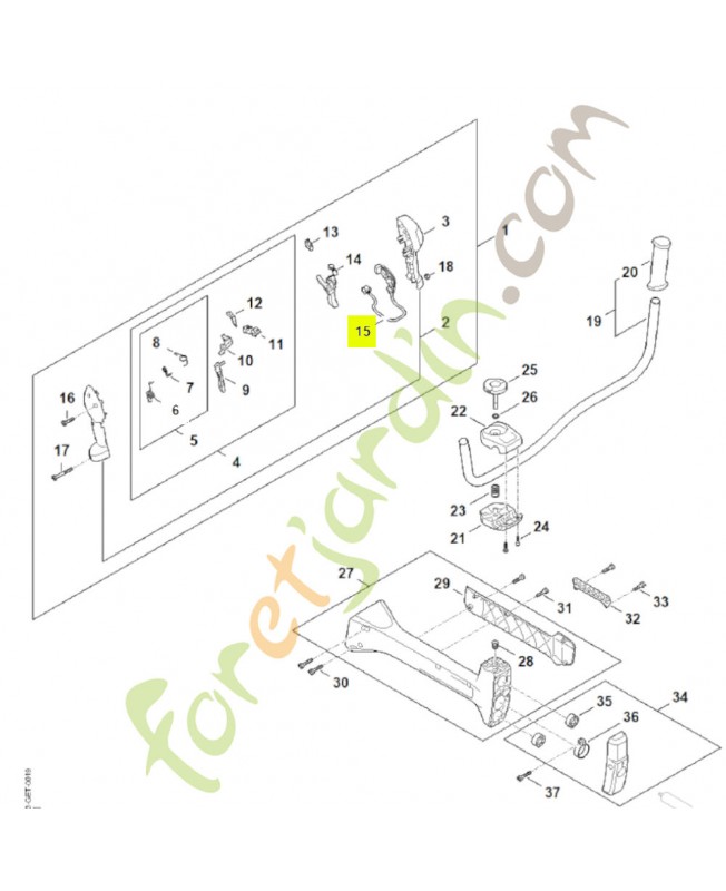 Faisceau de câbles FA03-440-3001- Pièce détachée Stihl