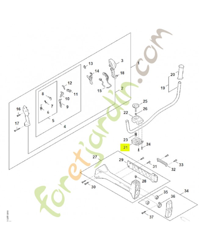 Elément de serrage FA03-791-0901- Pièce détachée Stihl