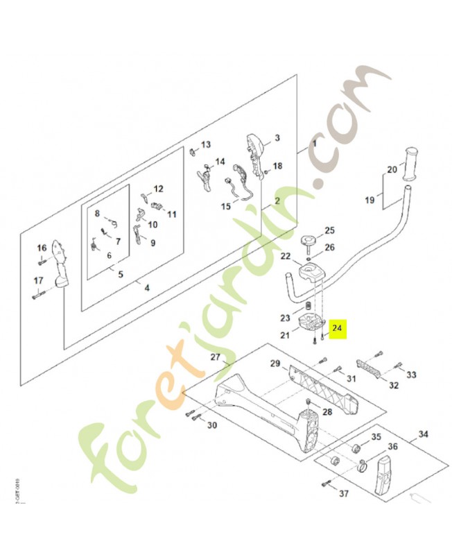 Vis cylindrique is m5 x 16 9022-341-0980 - Pièce détachée Stihl
