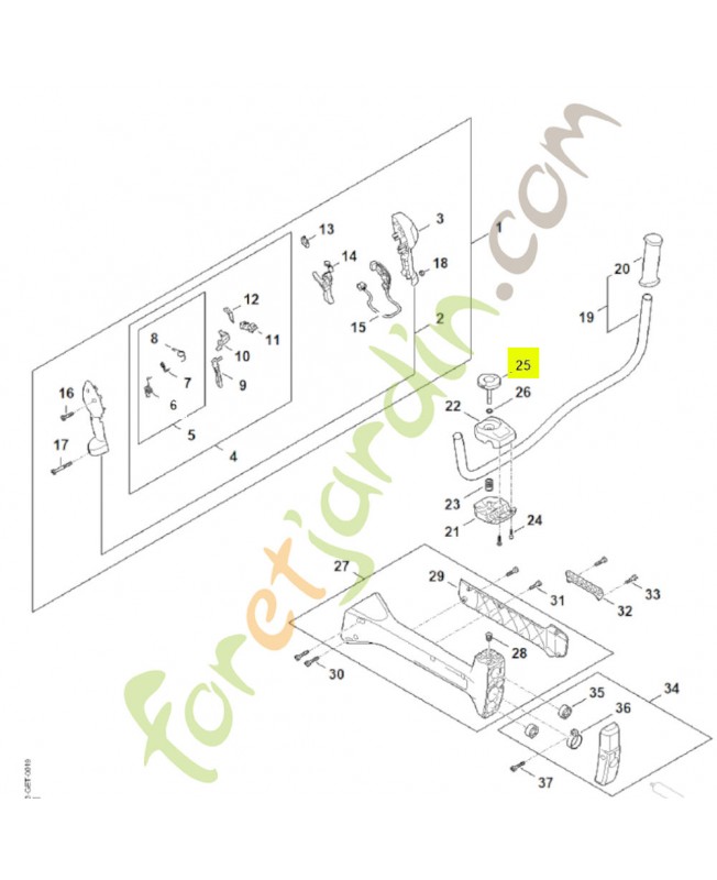 Vis a garrot 4147-790-7503- Pièce détachée Stihl