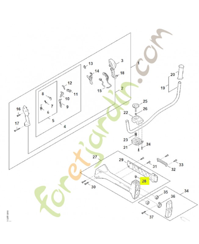 Insert filete m8x16,4 9799-003-0500- Pièce détachée Stihl