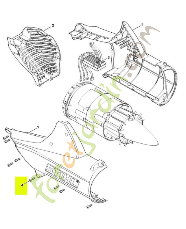 Vis cylindrique is-p5x18 stihl réf. 9074-477-4132