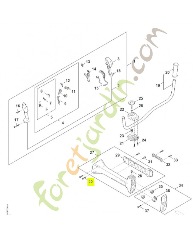 Vis cylindrique 9074-477-4132. Pièce de rechange Sithl