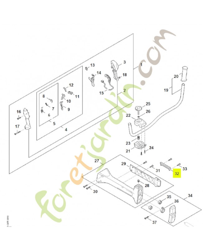Barre à trous 4148-716-2900- Pièce détachée Stihl