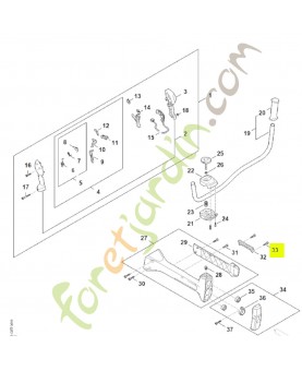 Vis cylindrique is-m 5x16 9022-341-0983. Pièce détachée Stihl