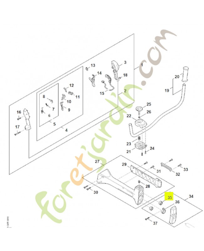 Amortisseur en caoutchouc FA03-792-9300- Pièce détachée Stihl