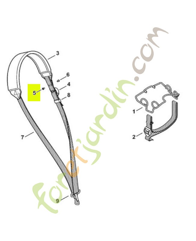 Rivet, partie à riveter 4x8x6 Stihl réf. 9408-021-4530. Pièce de rechange Stihl