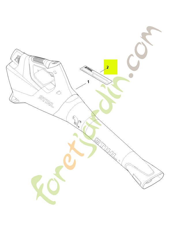 Plaque indicatrice numéro de machine