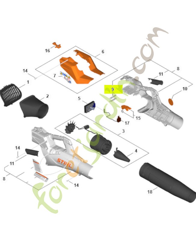 Ressort stihl réf. 4522-791-3100