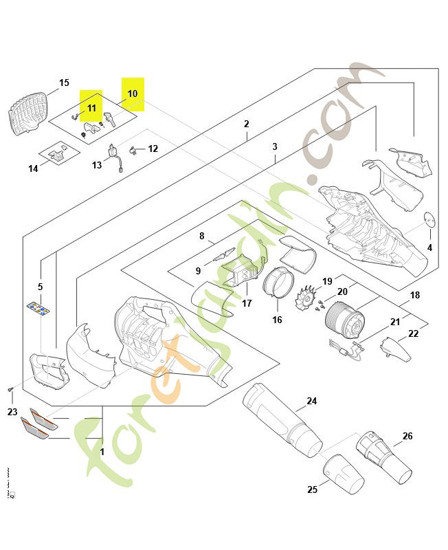 Jeu d'éléments de commande
