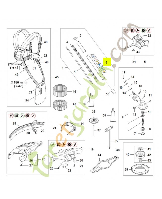 Avertissement fsa eu 0000-967-7553 - Pièce détachée Stihl