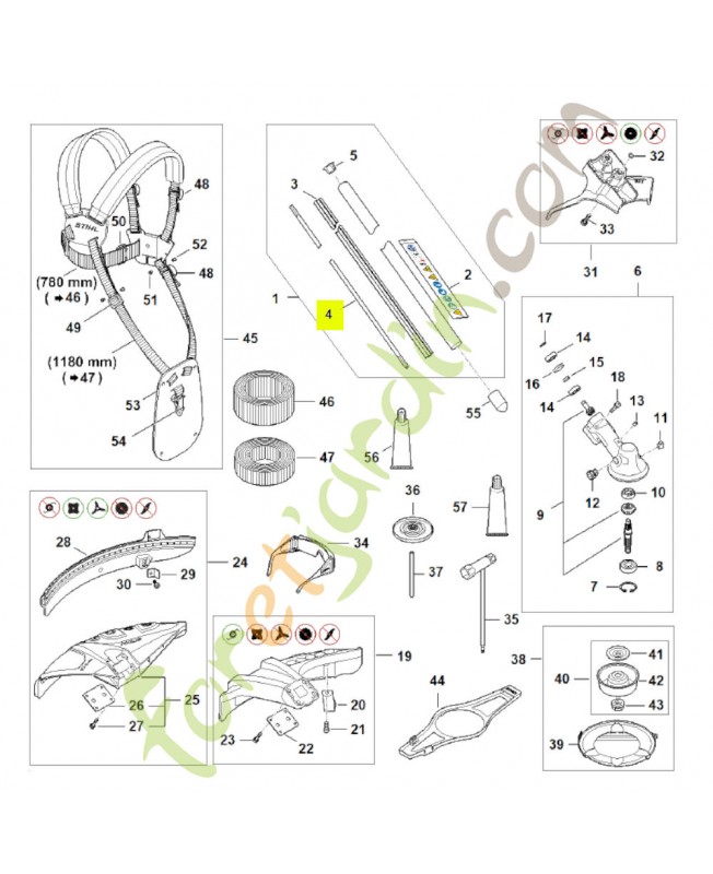 Arbre d'entraînement 4137-711-3200- Pièce de détachée Sithl