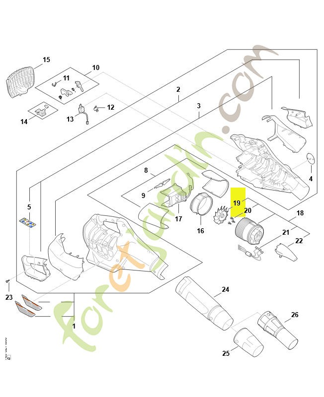 Roue à aubes Stihl ref. BA03-770-0403