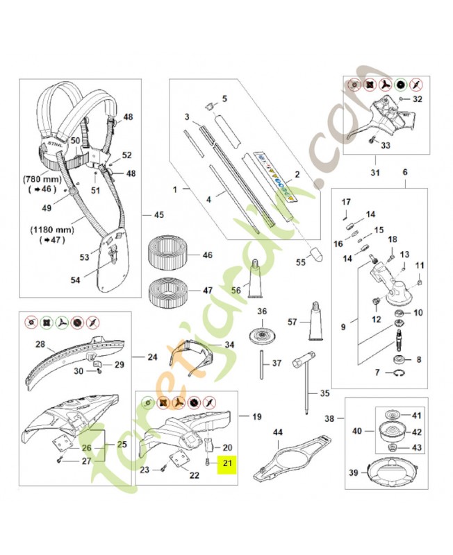 Vis cylindrique IS P6x14 Stihl ref. 9074-478-4405