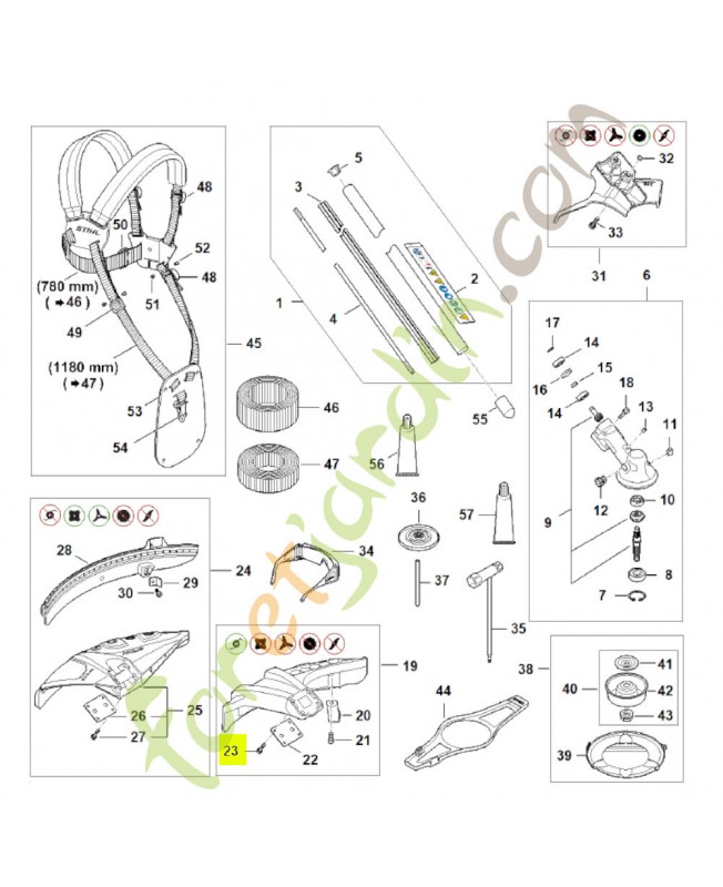 Vis cylindrique is-m 5x23 9022-373-1025- Pièce de détachée Sithl