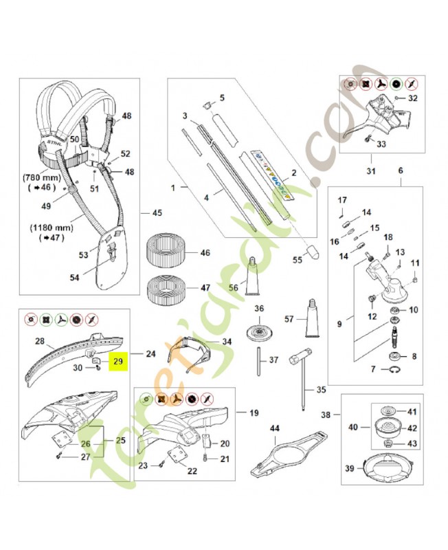 Couteau coupe fil 4180-713-4110- Pièce détachée Stihl