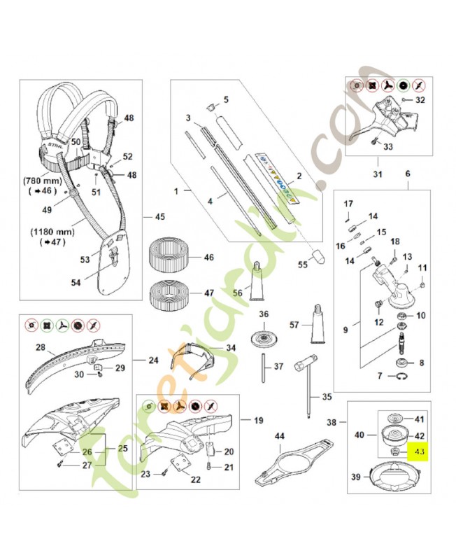 Ecrou a embase m 10 x 1 gauche 4126-642-7600- Pièce de détachée Sithl