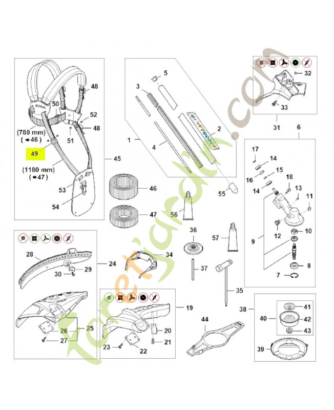 Boucle de réglage 25 mm 4119-718-6300- Pièce détachée Stihl
