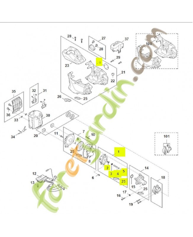 Moteur électrique FA03-600-0201 - Pièce détachée Stihl
