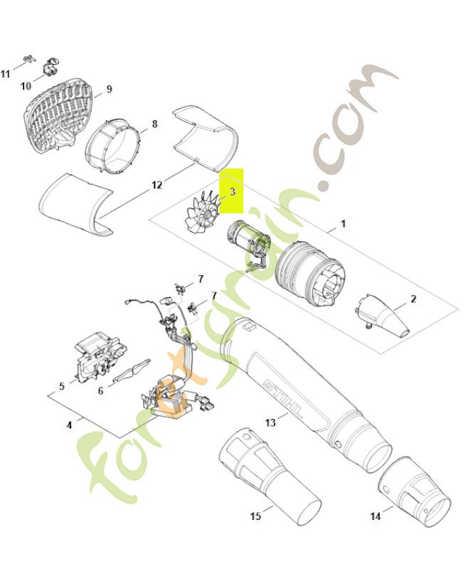 Roue à aubes Stihl ref. BA03-770-0403