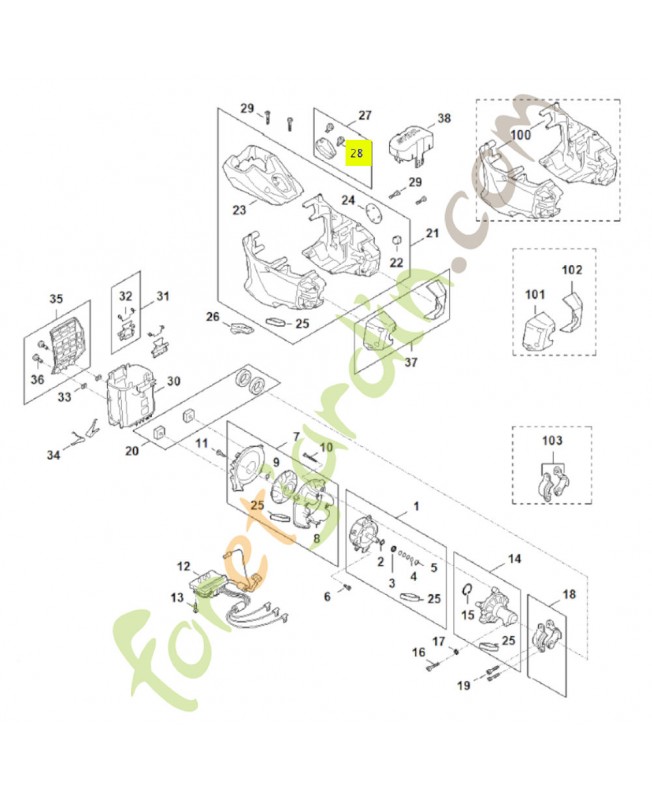 Vis cylindrique IS-P4x12 9074-477-2980. Pièce détachée Stihl