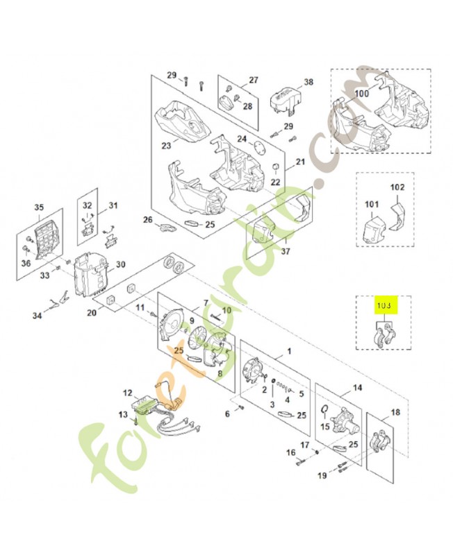 Collier de serrage FA03-790-4700 - Pièce détachée Stihl