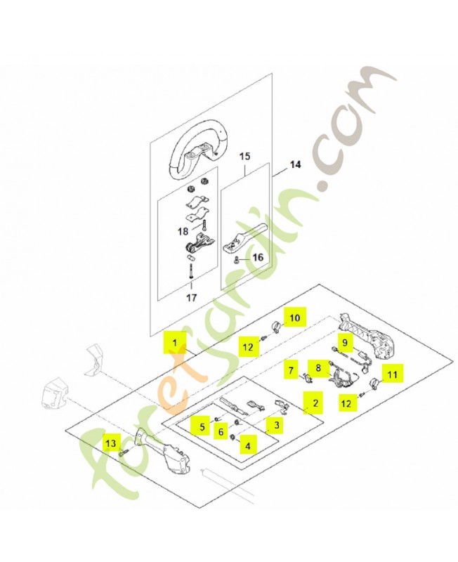 Poignée de commande FA03-790-1320 - Pièce détachée Stihl