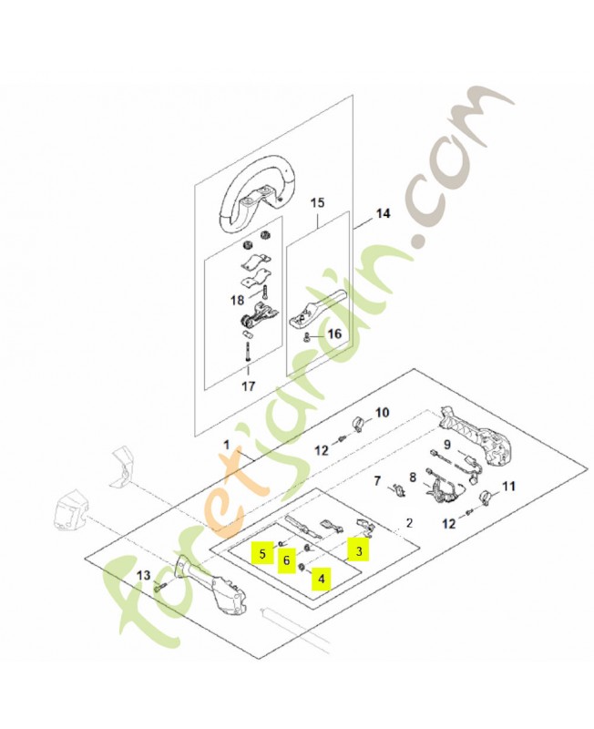 Jeu de pièces de fixation FA03-007-1320  - Pièce détachée Stihl