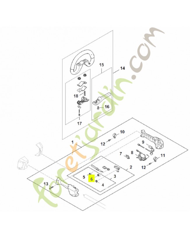 Ressort coudé FA03-182-4504- Pièce détachée Stihl