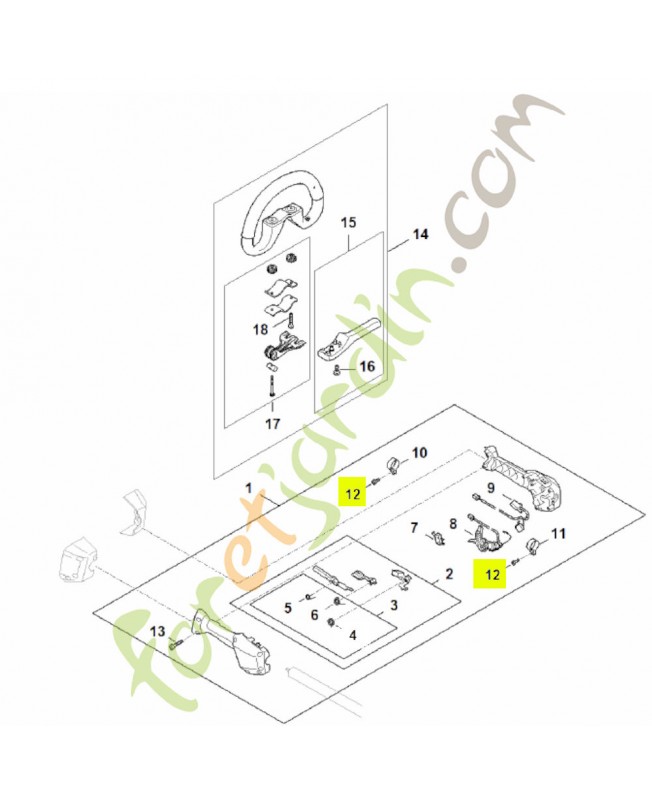 Vis cylindrique is m5 x 12 9022-341-0960. Pièce détachée Stihl