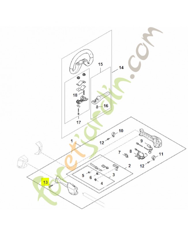 Vis cylindrique IS-P4x16 9074-478-3025. Pièce détachée Stihl