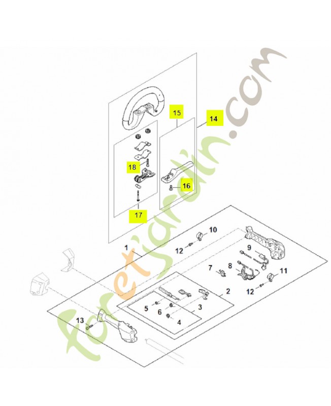 Poignée circulaire FA08-790-3400- Pièce détachée Stihl