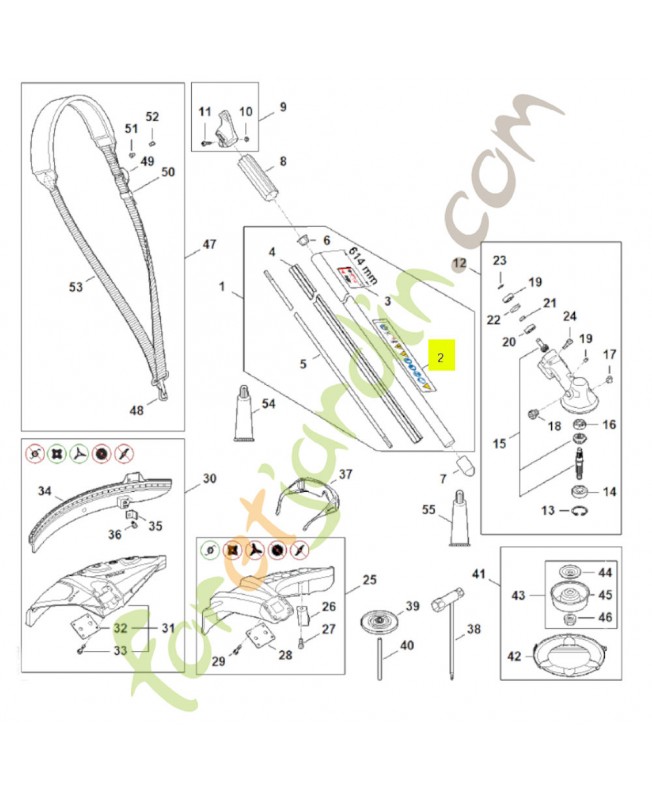 Avertissement fsa eu 0000-967-7553 - Pièce détachée Stihl