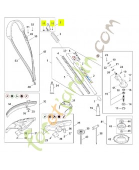 Oeillet de suspension FA01-790-8800- Pièce détachée Stihl