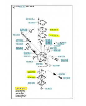 Jeu de joints husqvarna ref. 501668401 Remplace référence 501888401 ;530069850