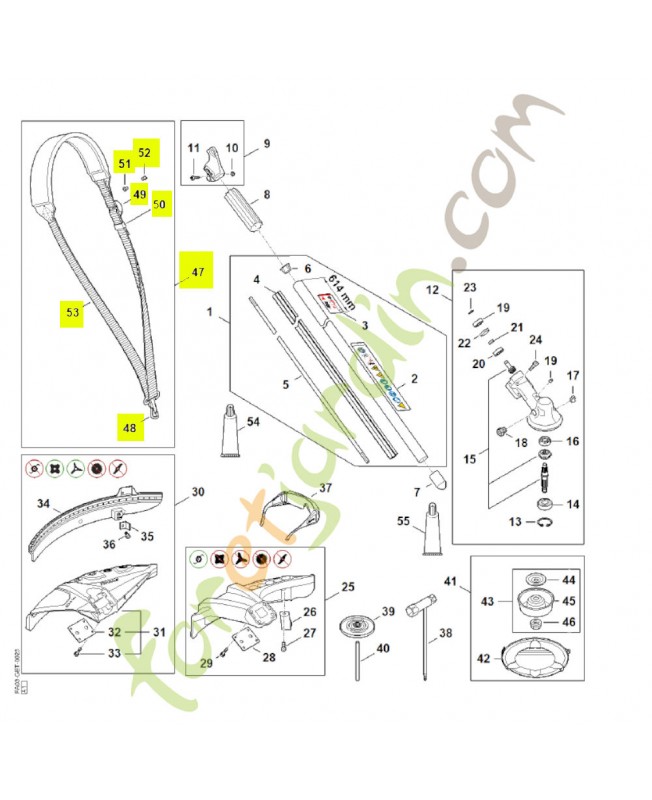 Harnais simple Stihl pour petite débroussailleuse ref 4119-710-9012