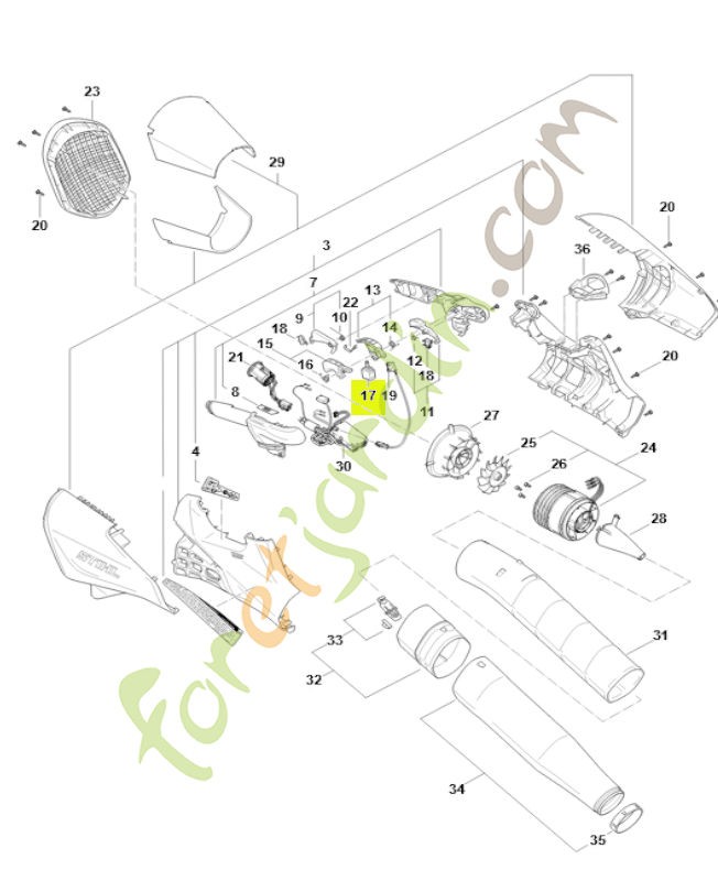 Commutateur stihl ref. 4867-430-0501