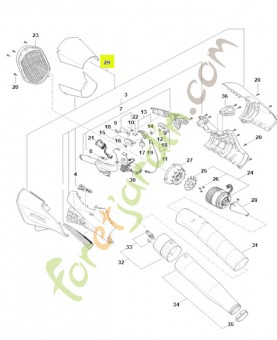 Canal d'admission BA01-760-9801- Pièce détachée Stihl / Vicking