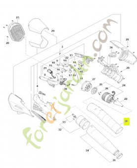 Tube de soufflage BA01-701-5400- Pièce détachée Stihl / Vicking