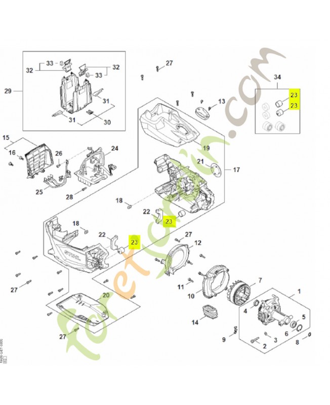 Butoir annulaire FA09-791-2800- Pièce détachée Stihl