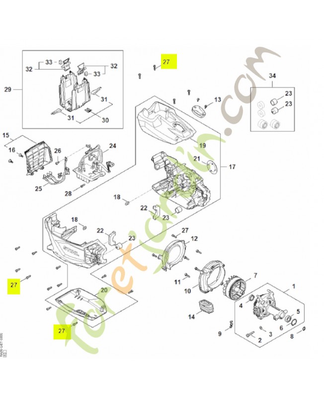 Vis cylindrique 9074-477-4132. Pièce de rechange Sithl