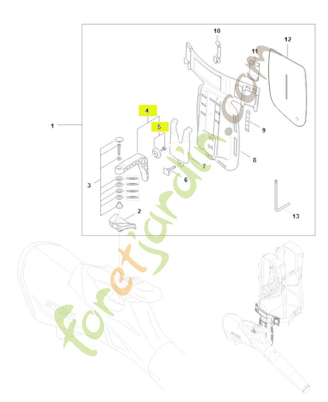 Support BA01-790-2501 - Pièce détachée Stihl / Vicking