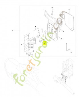 Poignée en étoile 9572-930-0195 - Pièce détachée Stihl / Vicking