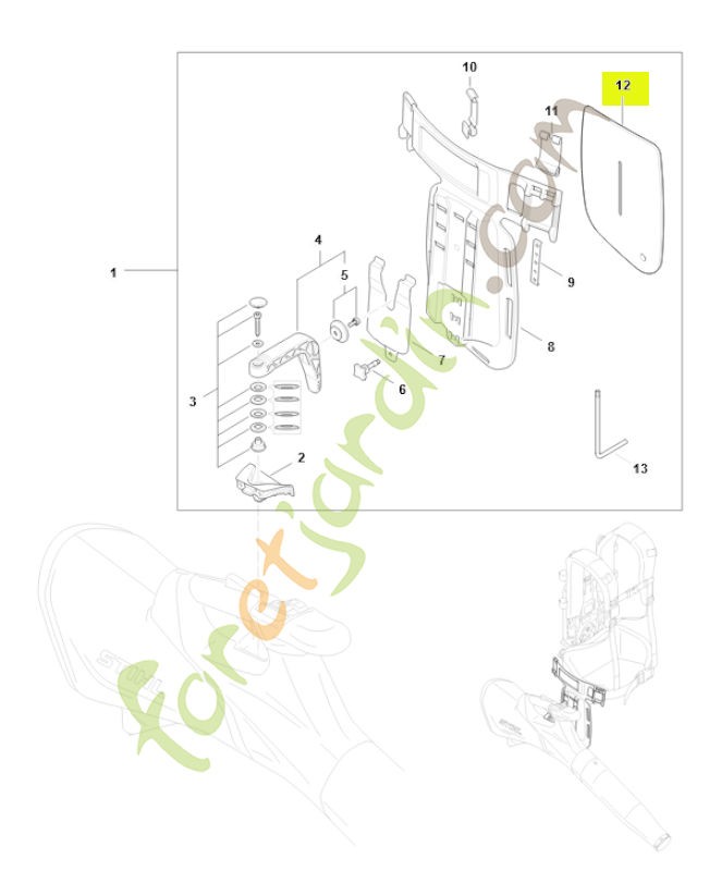 Rembourrage 0000-740-2510 - Pièce détachée Stihl / Vicking