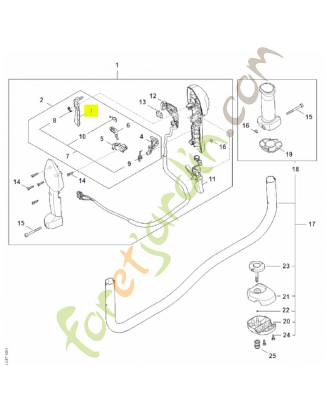 Blocage de gâchette de commande FA03-435-6300- Pièce détachée Stihl