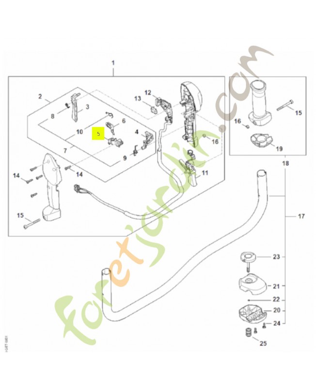 Support FA03-791-5410 - Pièce détachée Stihl