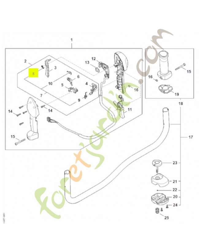 Ressort coudé FA03-182-4500 - Pièce détachée Stihl