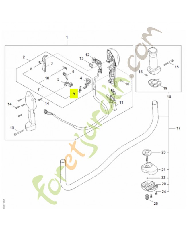 Ressort coudé FA03-182-4501- Pièce détachée Stihl