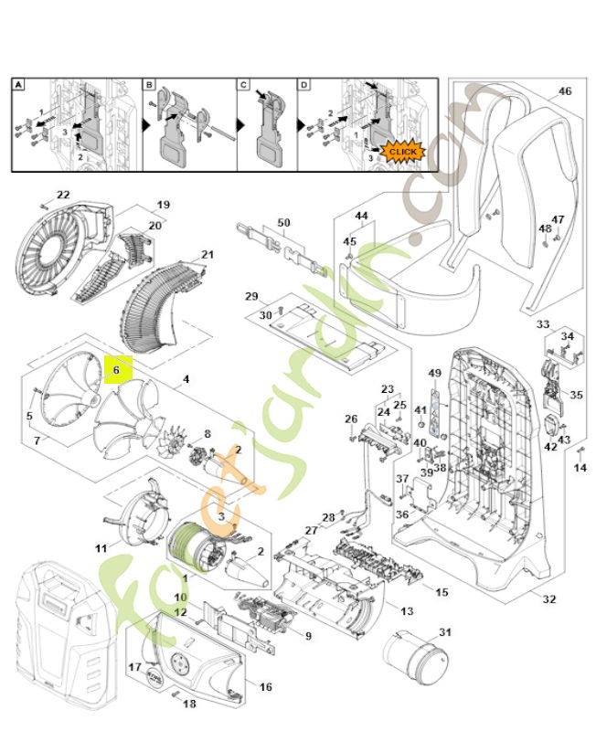 Cône d'entrée BA03-770-0800 - Pièce détachée Stihl / Vicking