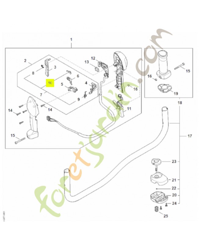 Ressort coudé FA03-182-4502- Pièce détachée Stihl